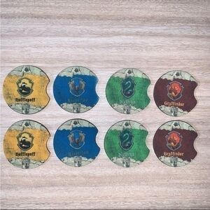 Harry Potter Hogwarts car coasters 2pack - choose